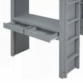 thumbnail image 4 of Full Size Plywood Loft Bed with Large Shelves and LED Light, Gray (for Bedroom), 4 of 26