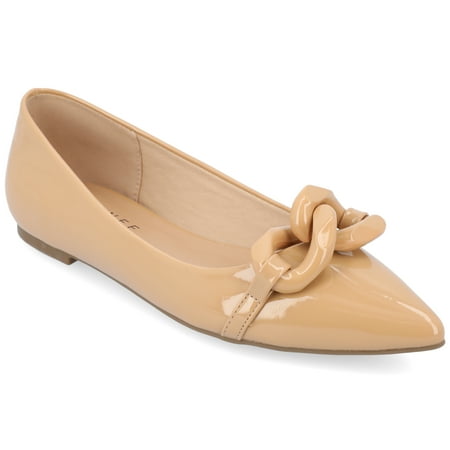 

Journee Collection Womens Clareene Slip On Pointed Toe Ballet Flats