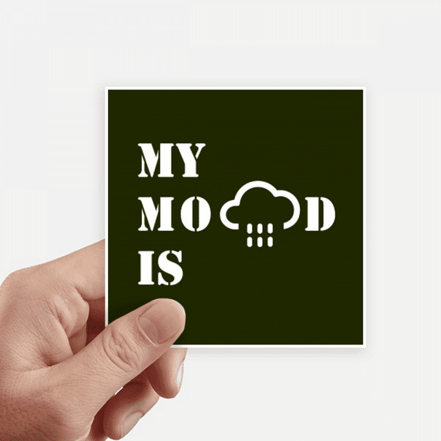 Sad Mood Rain Art Deco Fashion Sticker Square Waterproof Stickers Wallpaper Car Decal