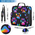 thumbnail image 4 of 3 Ring Zipper Binder with Shoulder Strap Waterproof Trapper Keeper 2 Inch D-Ring 500 Sheets Capacity Neon Dog Paw, 4 of 7