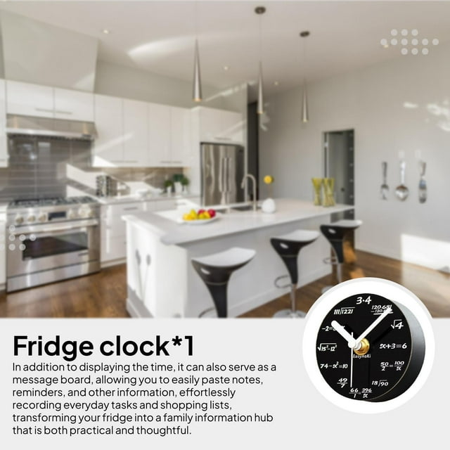 Reloj de nevera, decoración creativa para el hogar, decoración elegante para el refrigerador, reloj de pared para amigos
