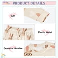 thumbnail image 4 of Leopard Eye Rabbit Pattern Cotton Pajamas 2 Piece Set Sleepwear Soft and Comfortable Homewear Nightwear, 4 of 7