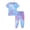 Blue, variant on UACY Toddler P𝖺jama Set - Tie Dye Short Sleeve T Shirt and Long Sweatpants with Pockets, 2 Piece Lounge Set (Blue, 9-12 Months)