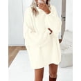 thumbnail image 4 of BTFBM Sweaters for Women Fall Long Sleeve Mock Neck Cable Knit Oversized Sweater Pullover Tops Thick Winter Clothes, 4 of 9