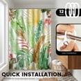 thumbnail image 4 of Dznils Tropical Leaf Shower Curtain, Boho Green Palm Leaves Bathroom Shower Curtains, Waterproof Fabric Machine Washable with 12 Hooks, 72" x 72", 4 of 8