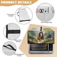 thumbnail image 6 of Renewold Toaster Oven Dust Cover Linen-Look Polyester Washable Convection Oven Air Fryer Small Appliance Protection Case Kitchen Accessories, 20.5 x 16.5 x 10 Inches, Brown Horse Flower Forest, 6 of 7