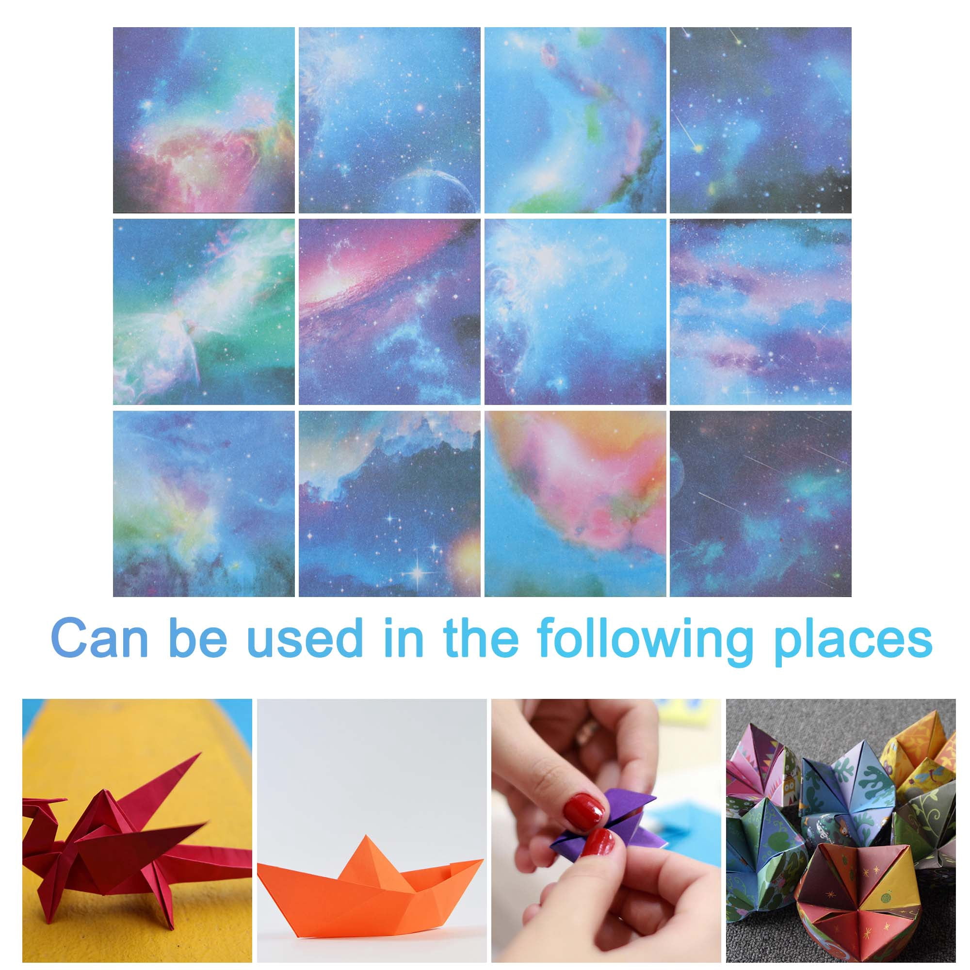 Unique Bargains 240Pcs Double-Sided Origami Paper for DIY Arts Yellow