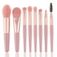 thumbnail image 1 of 8pcs Mini Makeup Brushes Set, Makeup Brush Kit for Blush, Eye Brushes for Blending, Shadow, Eyelash, Lip and Brow - Perfect Touch Up Makeup Kit (Pink), 1 of 4