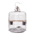 thumbnail image 4 of Jaula con soporte para loros, jaula colgante de acero inoxidable, transportador para pájaros, jaula para periquitos, jaula para pájaros pequeños, 38cmx62cm, 4 of 8