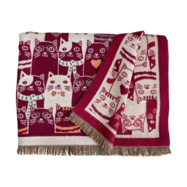 Chal de invierno y otoño, bufanda cómoda para mujer, para dormitorio, dormitorio, eventos nocturnos, hogar Rojo