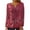 Red, variant on IROINNID Deals Tunic Tops for Women Womens Oversized Shirt Comfy Summer Sexy Fold Printed Regular Long Sleeves Round Neck Button Top,Red