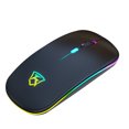thumbnail image 1 of Ratón óptico inalámbrico USB recargable LED RGB Ratón Ordenador portátil Ratones DPI ajustables kenally EL000543-03B, 1 of 2