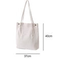 thumbnail image 2 of Bolso de lona de pana, bolso bandolera versátilRice white, 2 of 5