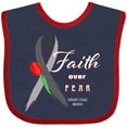thumbnail image 3 of Inktastic Faith over Fear Parkinson's Awareness with Red Tulip Boys or Girls Baby Bib, 3 of 4