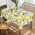 thumbnail image 2 of Summer Spring Tablecloth 60x84 Inch Rectangular, Watercolor Lemon Table Cover for Party Picnic Dinner Decor, 2 of 6