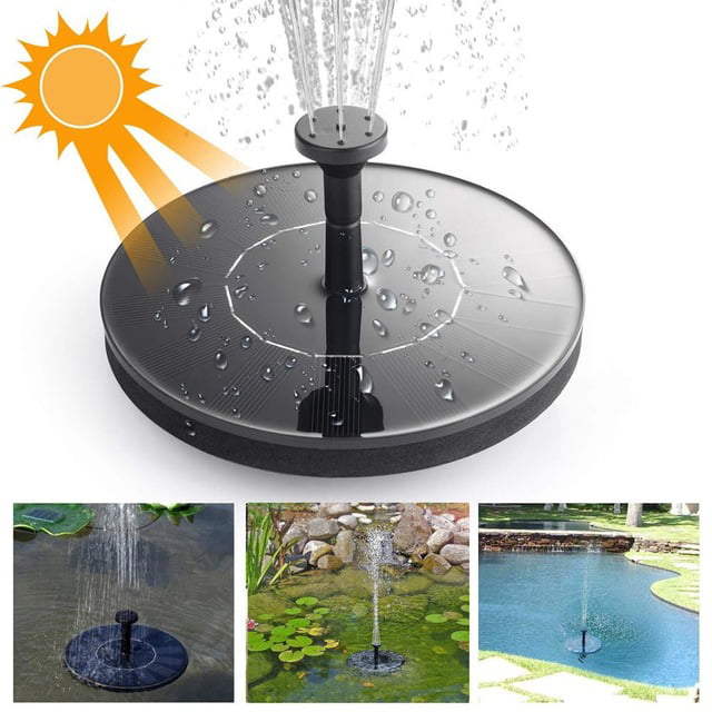Solar Panel Kit Water Pump Free Standing 1.4W Bird Bath Fountain Pump for Garden and Patio Solar Fountain Pump 