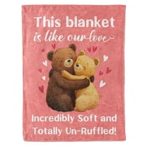 Funnil Wedding Anniversary Blanket Gifts for Him Her Wife Husband Men Women,Best Romantic Anniversary Marriage Gift for Couples,Happy Anniversary for Girlfriend Boyfriend 50"x60" Pink