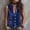 Blue, variant on Women's Denim Vest Sleeveless V-Neck Button Front Casual Jacket Solid Color Short Vest for Daily Wear