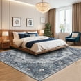 thumbnail image 3 of Haperlare Rugs Oriental Distressed Machine Washable Area Rugs Vintage Non Shedding Rugs for Bedroom Nursery,Blue,9'x12', 3 of 7