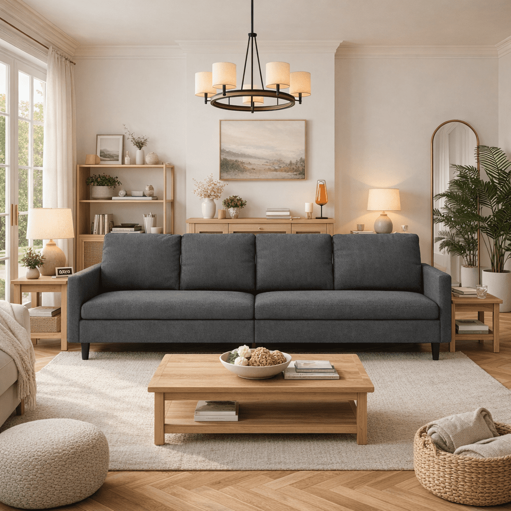 Aiho 79.1" Sectional Couch, L-Shaped Modular Sofa Bed with Deep Seat & Soft Seat Cushions, Convertible Sofa Bed for Living Room, Apartment, Dark Gray