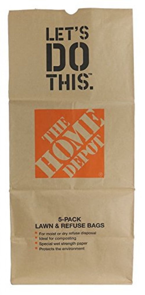  AimGrowth 30 Gallon Heavy Duty Brown Paper Lawn and Leaf Bags  with 20 GAL Dustpan-Type Bag, 2-Ply Heavy Duty Large Kraft Paper Bags (10  Count)