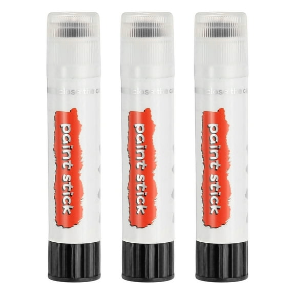 Uxcell Solid Tempera Paints, 3 Pcs Washable Paint Sticks Paint Pens, Black