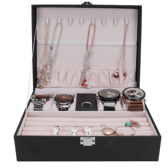 Soporte para relojes, organizador de relojes, soporte portátil para guardar joyas, pendientes, accesorios para el hogar, artesanía superior