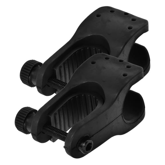 Soimiss 2Pcs Walking Cane Holder Wheelchair Accessory Black Plastic Storage Medical Use