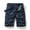 Blue, variant on symoid Mens Cargo Shorts Big and Tall- Plus Size Beach Summer with Pockets Relaxed Fit Cotton Black Carpenter Shorts Size L
