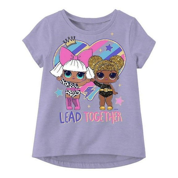 Girls 4-12 L.O.L. Surprise Heart Graphic Tee, Girl's, Size: 5, Purple