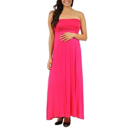 

Women s Maternity Strapless Maxi Dress