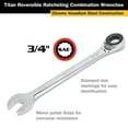 thumbnail image 2 of Titan 14609 3/4" Reversible Ratcheting Wrench, 2 of 6