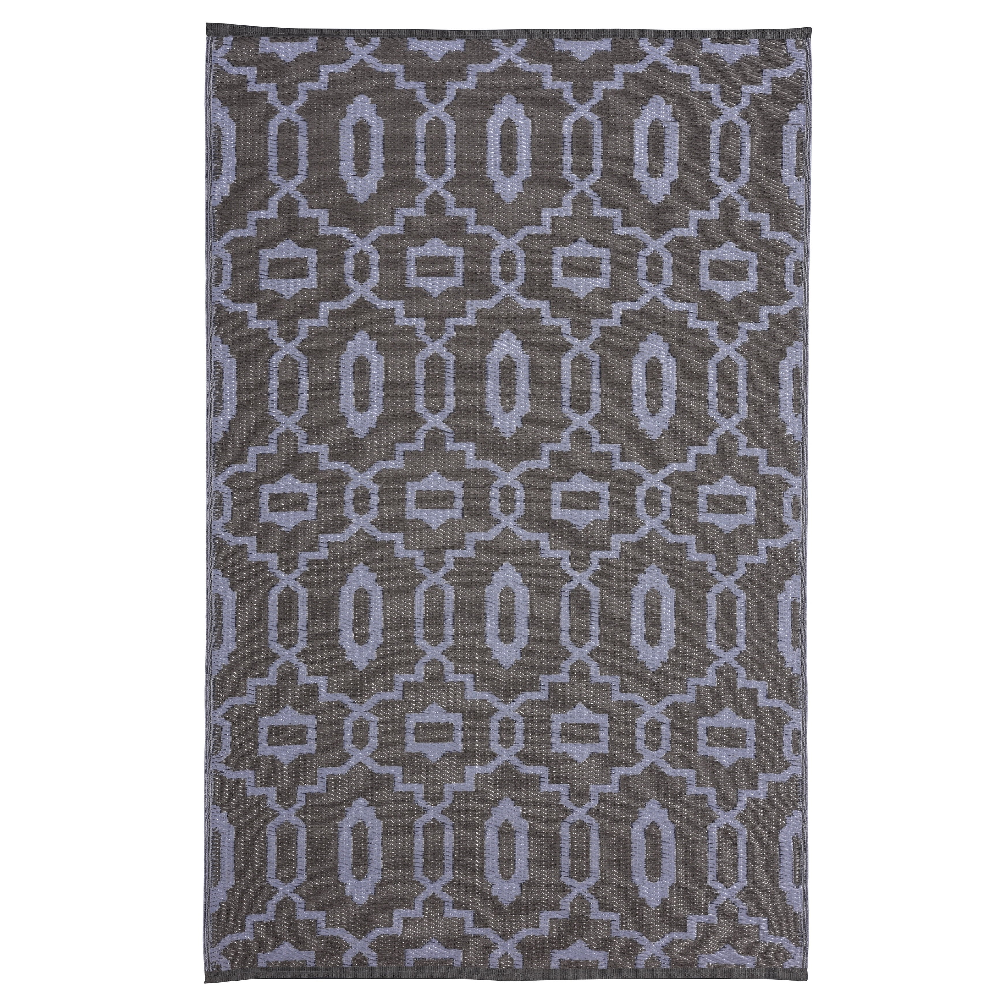 Viana Trellis Grey Indoor Outdoor Reversible Area Rug