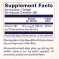 thumbnail image 5 of Healthy Origins Vitamin D3 5000 Iu Softgels, 360 Ct, 5 of 6