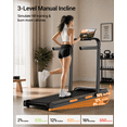 thumbnail image 6 of 4-in-1 Foldable Walking Pad Treadmill with 16% Incline, 2.5HP Quiet Motor, Handles & 330 lb Capacity - Ideal for Home & Office Use Deep Black, 6 of 7
