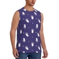 thumbnail image 2 of Uemuo Astronaut Rabbit Pattern Men's Sleeveless T-Shirt,Muscle Athletic Tank Top, Moisture-wicking Quick-dry Breathable Classic Tee Top for Gym Run Outdoor Sports-, 2 of 8