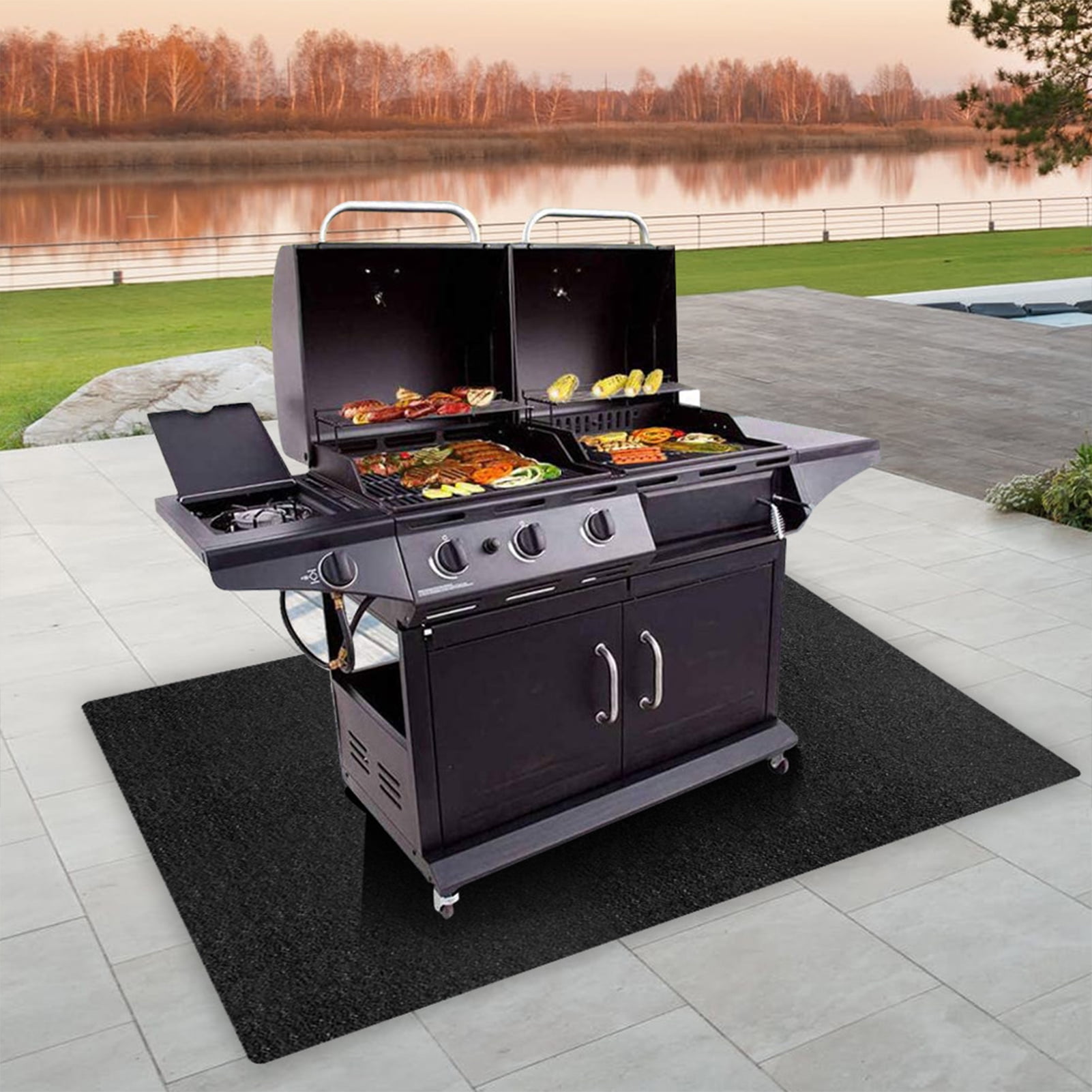 Details about   Rectangular Fireproof Mat Barbecue Mat Prevents Damage To The Floor Lawn 