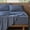 Denim Blue, variant on MooMee 100% Washed Cotton Sheet Set Queen Linen Like Textured Breathable Durable Soft Comfy 4pcs (Tannish Linen Grey)