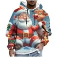 thumbnail image 3 of UVEASISHA Christmas Gifts for Men Big and Tall Fashion Hoodies Novelty Santa Claus Print Hooded Sweatshirt Oversized Casual Drop Shoulder Pullover Tops Light Blue 4XL, 3 of 8
