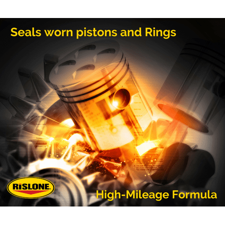 Rislone 4416 High Mileage Ring Seal Smoke Repair Automotive Additive, 16 oz