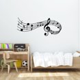 thumbnail image 1 of Adhesivos de pared con notas musicales creativas, símbolos musicales, PVC, 24 x 58 cm, 1 of 3