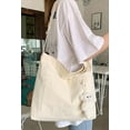 thumbnail image 4 of CoCopeaunts Women Retro Large Size Canvas Shoulder Bag Large Hobo Bag Canvas Crossbody Bag Messenger Tote, 4 of 6