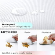 LANNEY 8 Pack Fridge Liner Refrigerator Shelf Liners Mats for Glass Shelves Washable, 12 x 17.7 inches