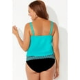 thumbnail image 2 of Swimsuits for All Loop Strap Blouson Tankini Set With Full Coverage Swim Brief, 2 of 3