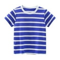 thumbnail image 2 of FLMEI Kids Baby T-Shirt for Boys Girls Short Sleeve Cotton Classic Tops Summer Casual Stripe Tees Shirt for 1-9 Years, 2 of 9