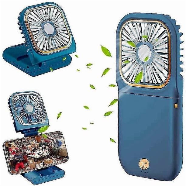 Upgrade Handheld Fan, Small Personal Fan with 3 Speeds Neck Rechargeable Portable Fan