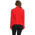 thumbnail image 4 of Women's Classic Draped Open Front Blazer Casual Workwear Long Sleeve Jacket, 4 of 5