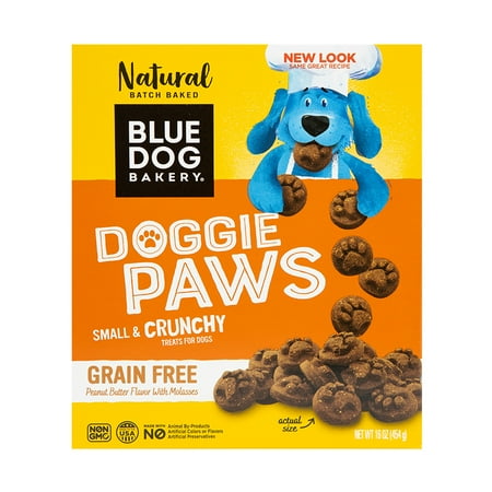 UPC: 0659223161250 | Blue Dog Bakery Healthy Treats for Dogs Grain Free Paws  16oz