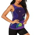 thumbnail image 2 of Vsdgher Astronaut Print Tank Top Sports Vest Bra for Women Sports ,Performance Stretchy Quick Dry Sports Workout Running Top Vest with Removable Pads, 2 of 8