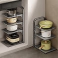 thumbnail image 2 of Under-Sink Kitchen Organizer: 4-Tier Square Carbon Steel Storage Rack with Heightened & Thickened Design, Waterproof, Space-Saving for Pots, Utensils, and Kitchenware – Easy Installation, Heavy-Duty, 2 of 6